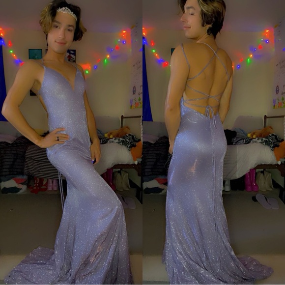 PromGirl Sparkling Lavender Prom Dress - Picture 3 of 3